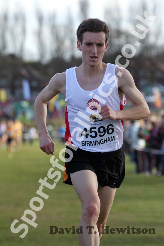 Keith Gerrard (Lancashire) on his way to victory in the Senior Mens race, McCain Inter Counties Cross Country, Cofton Park, Birmingham.